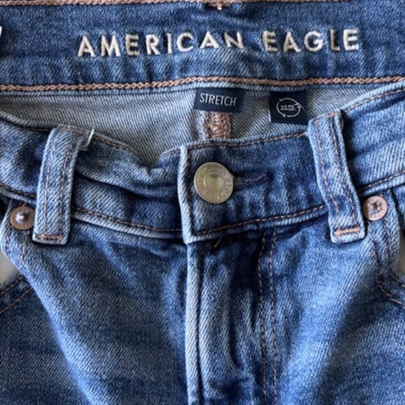 American Eagle Super high-rise baggy straight jeans size 0 - Picture 8 of 8